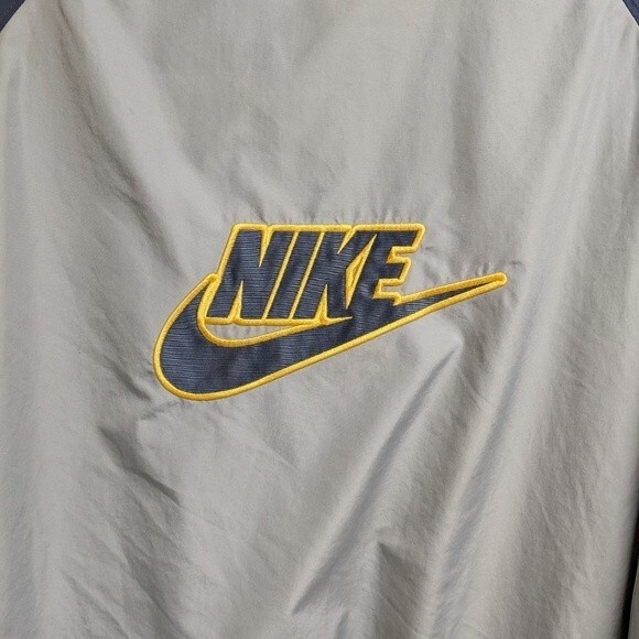Nike Jacket Kids Medium Swish Full Zip Lightweight Jacket Youth M Gray / Blue - Picture 6 of 11